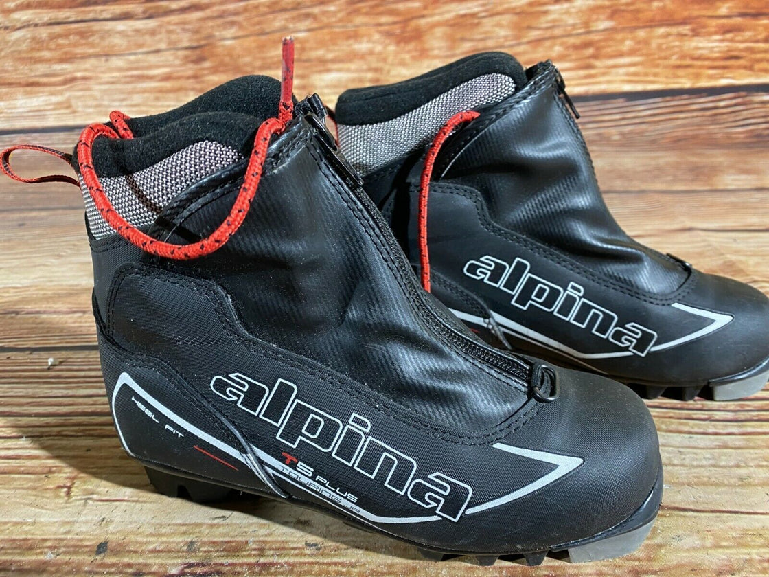 Alpina T5 Plus Kids Nordic Cross Country Ski Boots Size EU34 US3 for NNN A-235