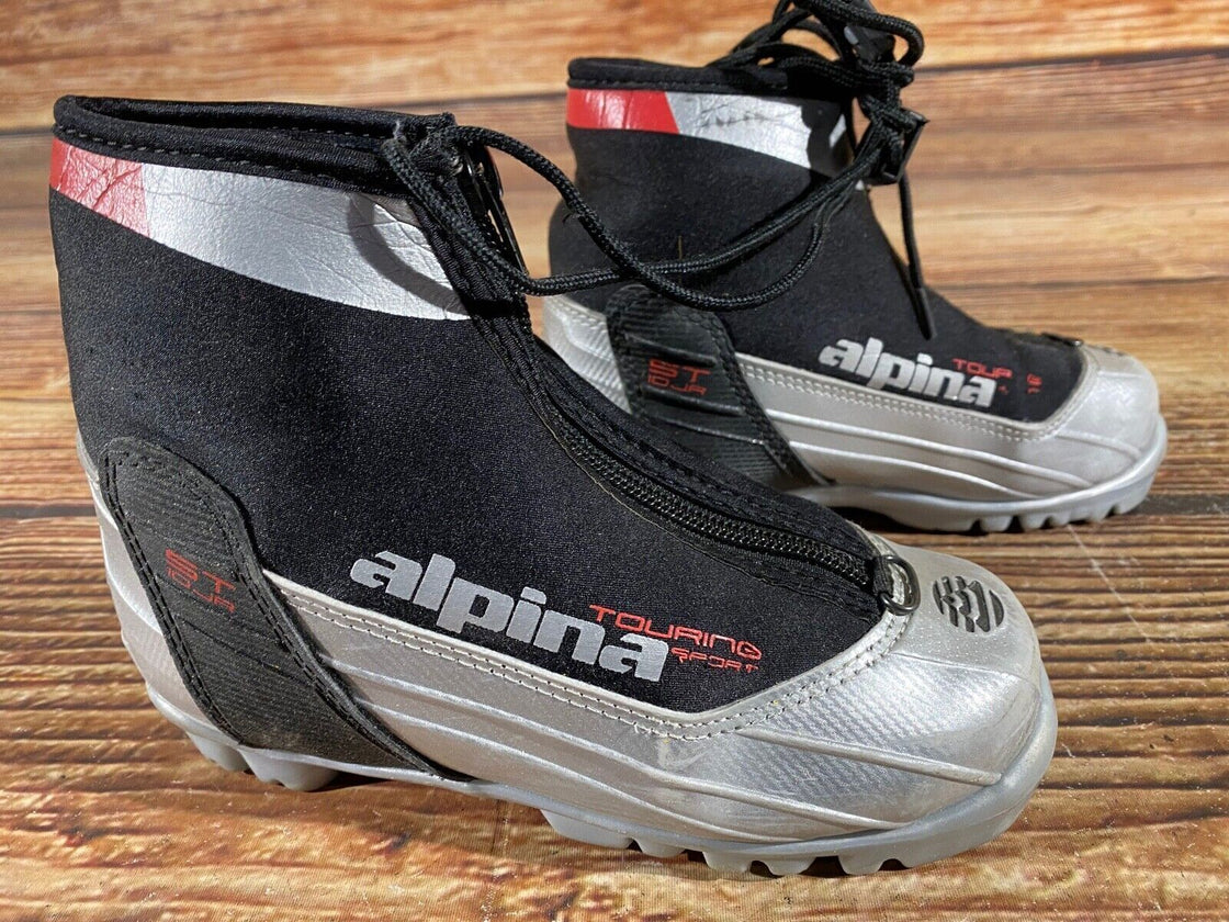 Alpina ST10 jr Kids Nordic Cross Country Ski Boots Size EU32 US1.5 NNN A-735