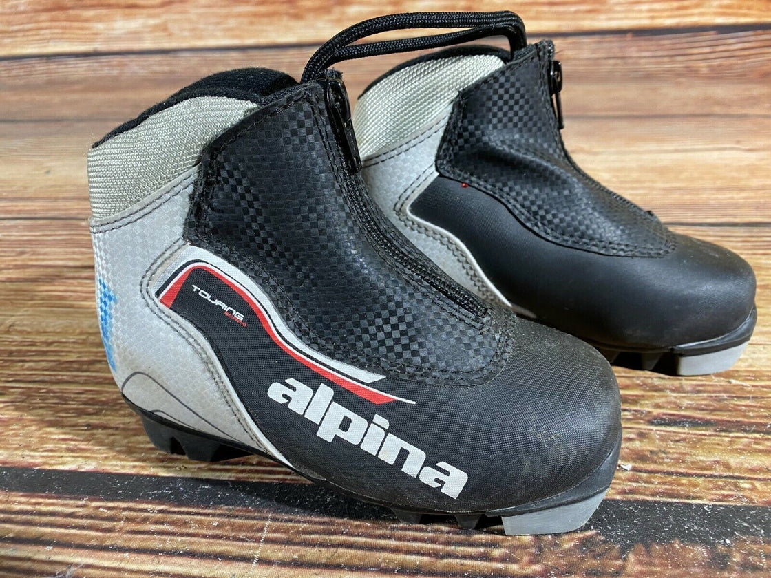 Alpina Touring Kids Nordic Cross Country Ski Boots Size EU27 US9.5 for NNN A-376