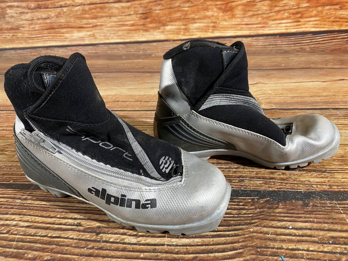 Alpina ST11j Kids Nordic Cross Country Ski Boots Size EU34 US3 NNN A-778