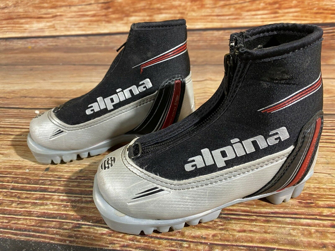 Alpina ST10jr Kids Nordic Cross Country Ski Boots Size EU25 US8.5 for NNN A-211