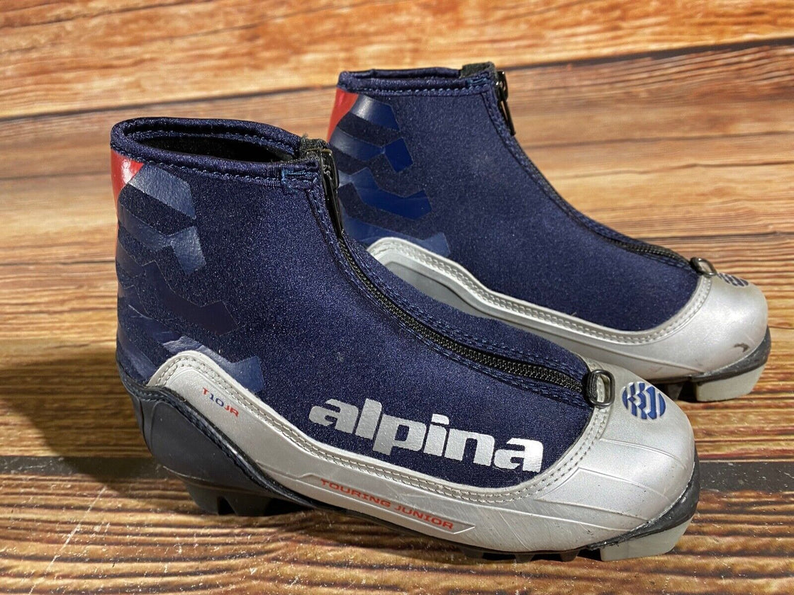 Alpina T10jr Kids Nordic Cross Country Ski Boots Size EU31 US12.5 NNN A-829
