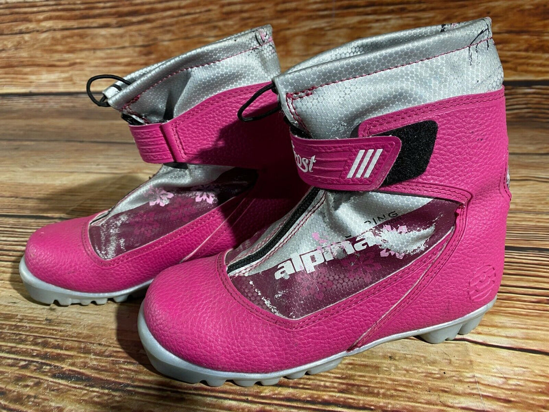 Alpina Frost Kids Nordic Cross Country Ski Boots Size EU34 US3 NNN A-496