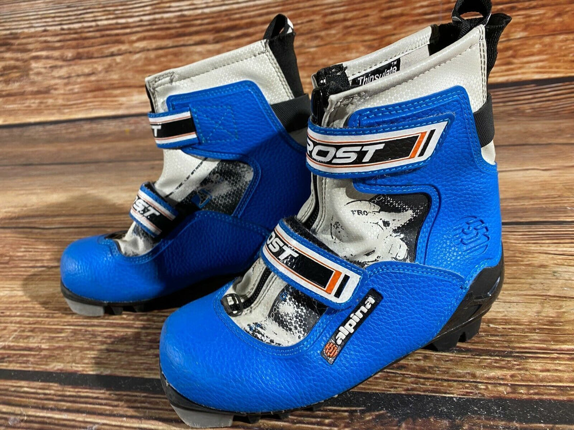 Alpina Frost Kids Nordic Cross Country Ski Boots Size EU32 US1.5 for NNN A-264