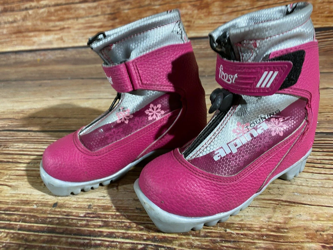 Alpina Frost Kids Nordic Cross Country Ski Boots Size EU28 US10.5 for NNN A-257