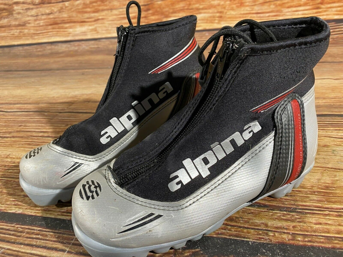 Alpina ST10jr Kids Nordic Cross Country Ski Boots Size EU34 US3 for NNN A-353