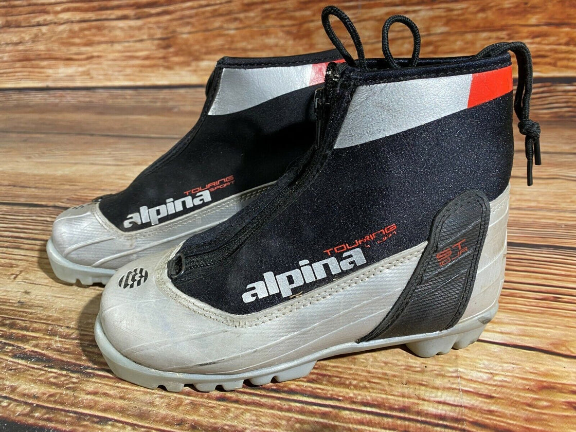 Alpina ST10j Kids Nordic Cross Country Ski Boots Size EU34 US3 for NNN A-397