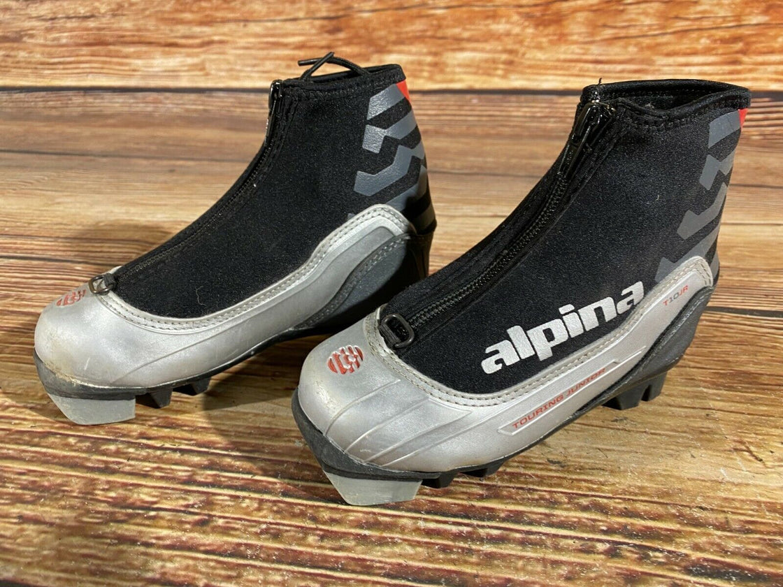 Alpina T10jr Kids Nordic Cross Country Ski Boots Size EU27 US9.5 for NNN A-169