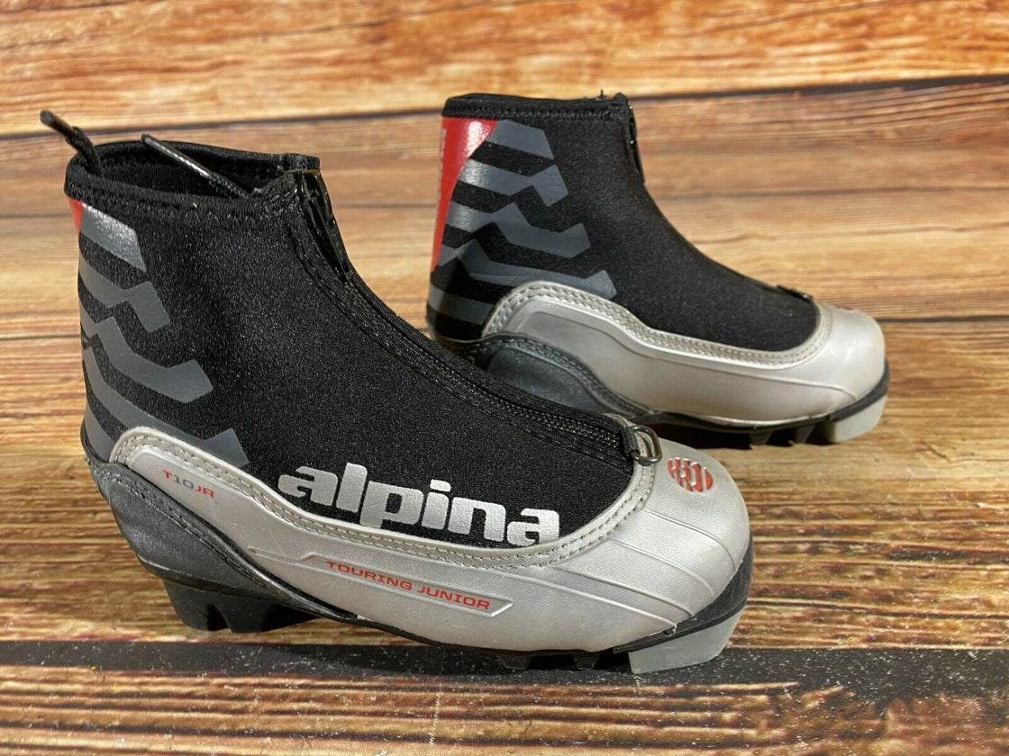 Alpina T10jr Kids Nordic Cross Country Ski Boots Size EU27 US9.5 for NNN A-169