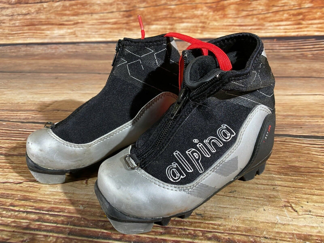 Alpina T10jr Kids Nordic Cross Country Ski Boots Size EU27 US9.5 for NNN A-137