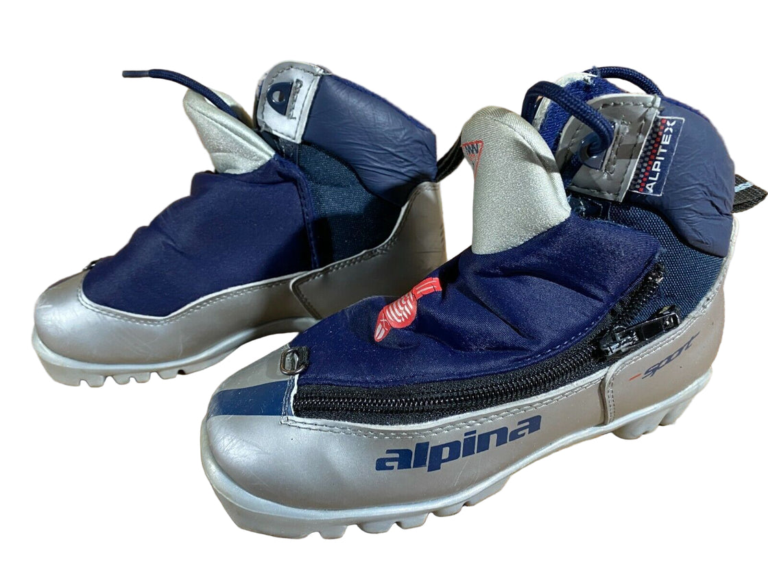 Alpina 311 Kids Nordic Cross Country Ski Boots Size EU33 US2 for NNN A-271
