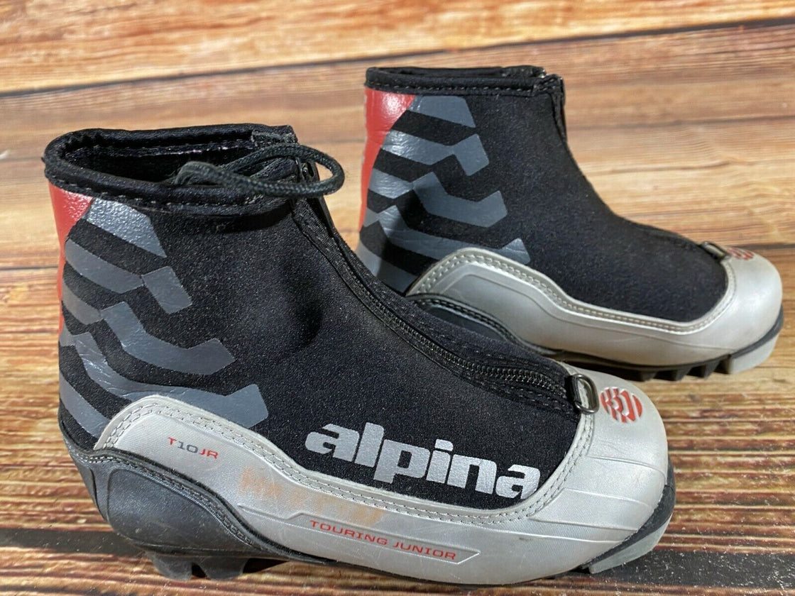 Alpina T10jr Nordic Cross Country Ski Boots Kids Size EU30 US12 for NNN A-459