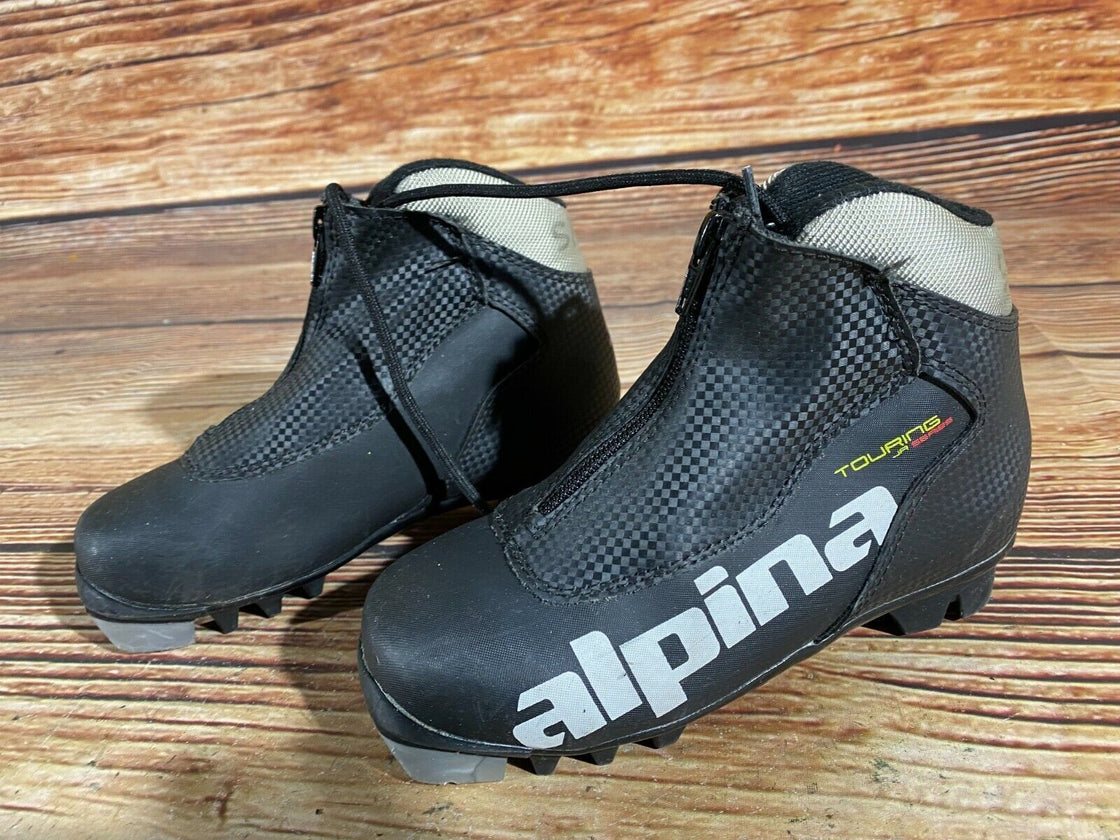 Alpina Touring Kids Nordic Cross Country Ski Boots Size EU32 US1.5 for NNN A-338