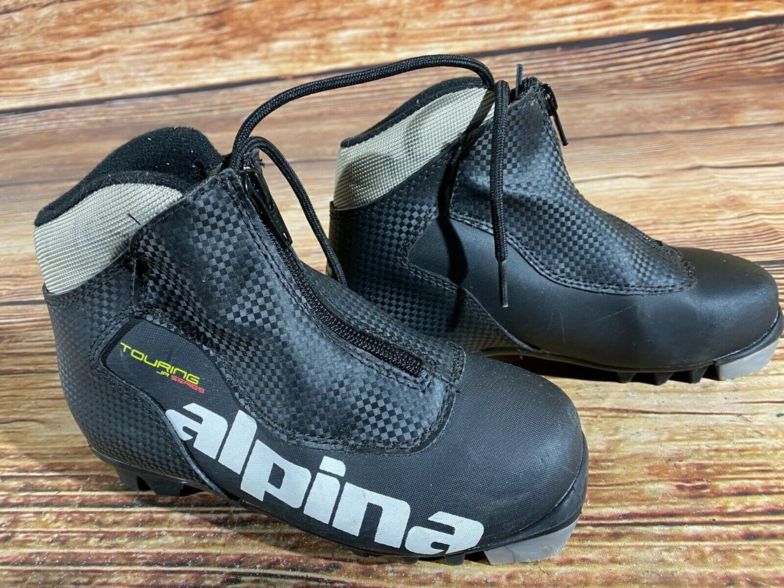 Alpina Touring Kids Nordic Cross Country Ski Boots Size EU32 US1.5 for NNN A-338