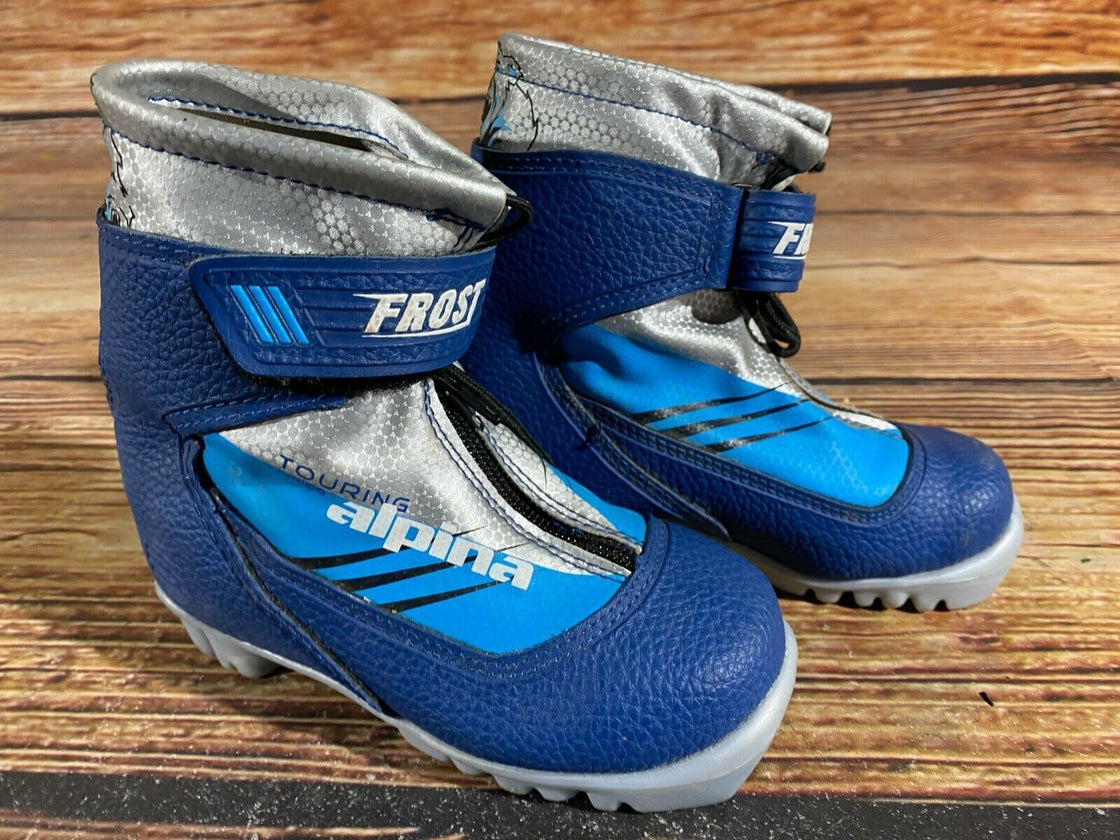 Alpina Frost Kids Nordic Cross Country Ski Boots Size EU28 US10.5 for NNN A-332