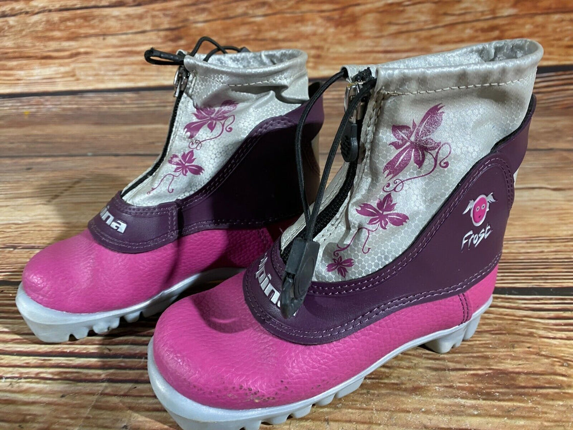 Alpina Frost Kids Nordic Cross Country Ski Boots Size EU27 US9.5 for NNN A-258