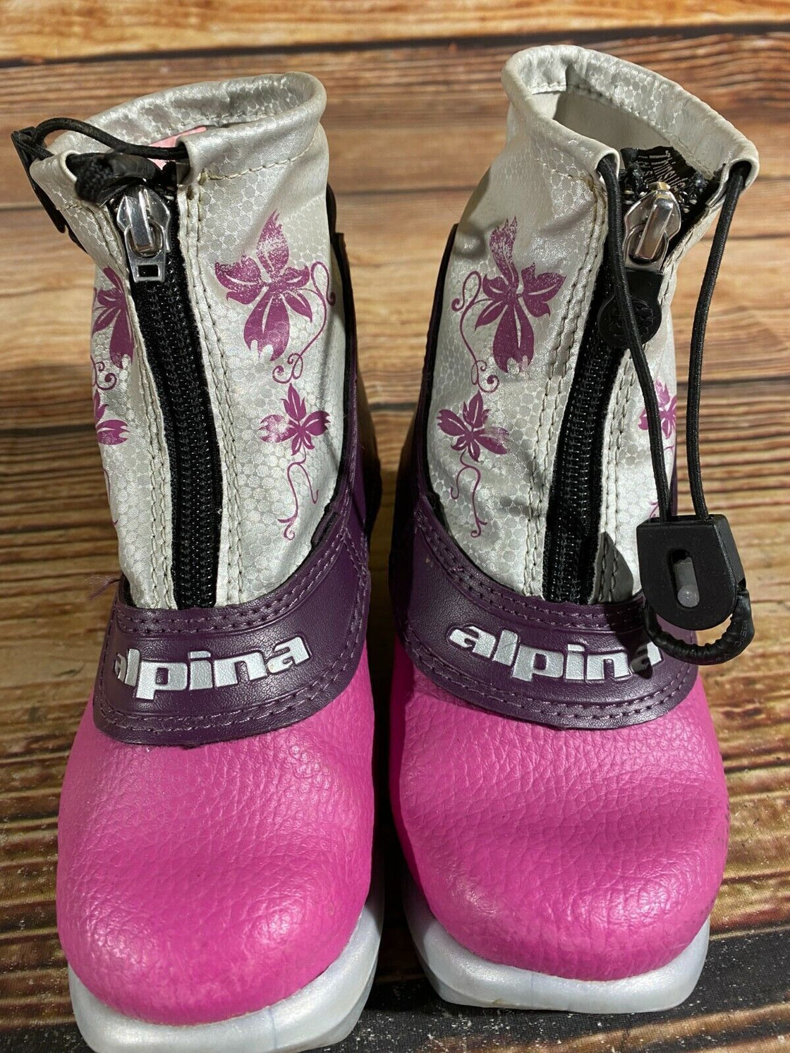 Alpina Frost Kids Nordic Cross Country Ski Boots Size EU27 US9.5 for NNN A-258