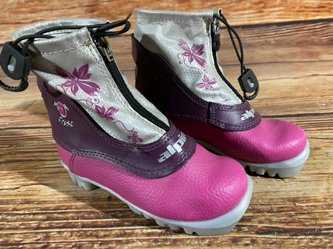 Alpina Frost Kids Nordic Cross Country Ski Boots Size EU27 US9.5 for NNN A-258