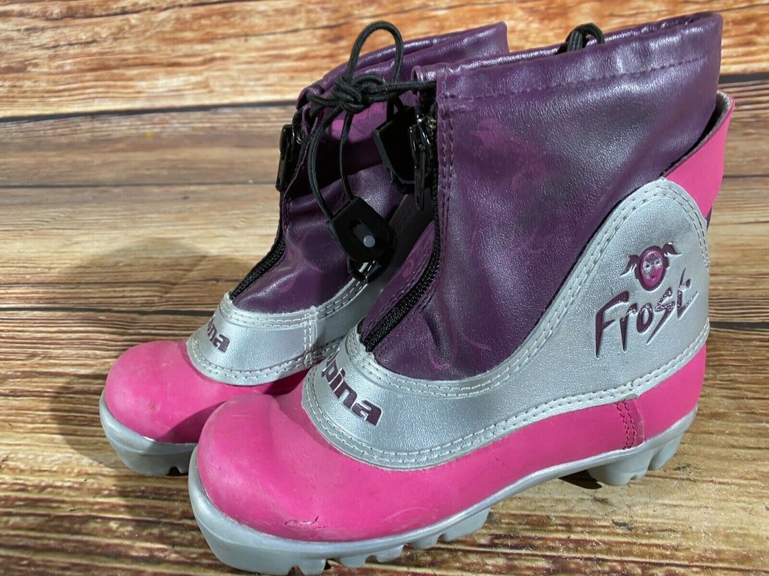 Alpina Frost Kids Nordic Cross Country Ski Boots Size EU30 US12 for NNN A-229