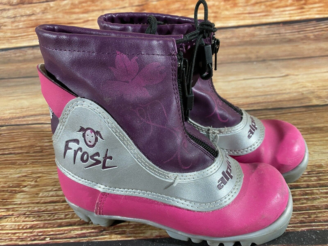 Alpina Frost Kids Nordic Cross Country Ski Boots Size EU30 US12 for NNN A-229