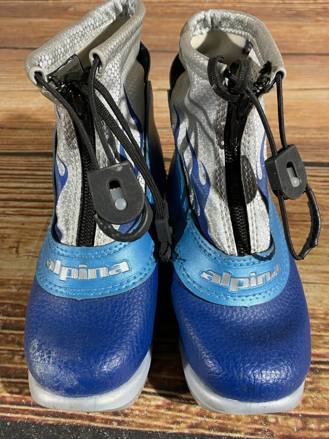 Alpina Frost Kids Nordic Cross Country Ski Boots Size EU27 US9.5 for NNN A-390