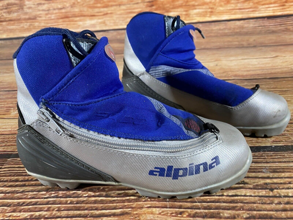 Alpina ST11j Kids Nordic Cross Country Ski Boots Size EU36 US4.5 NNN A-753