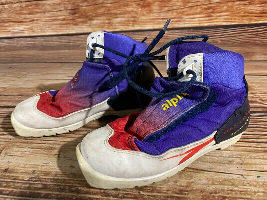 Alpina 311jr Kids Nordic Cross Country Ski Boots Size EU32 US1.5 for NNN A-189