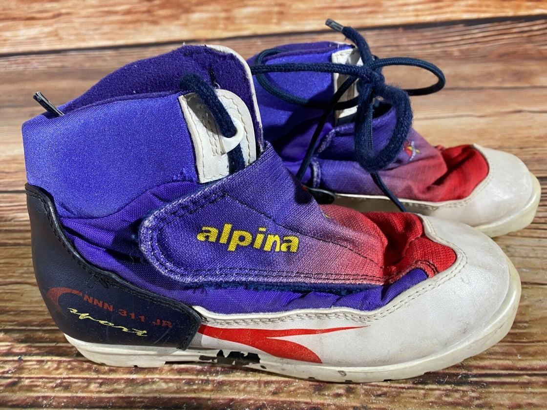Alpina 311jr Kids Nordic Cross Country Ski Boots Size EU32 US1.5 for NNN A-189