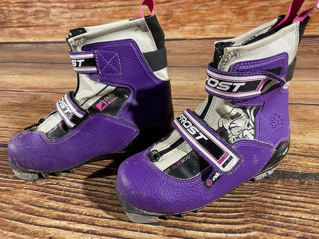 Alpina Frost Kids Nordic Cross Country Ski Boots Size EU31 US12.5 NNN A-761