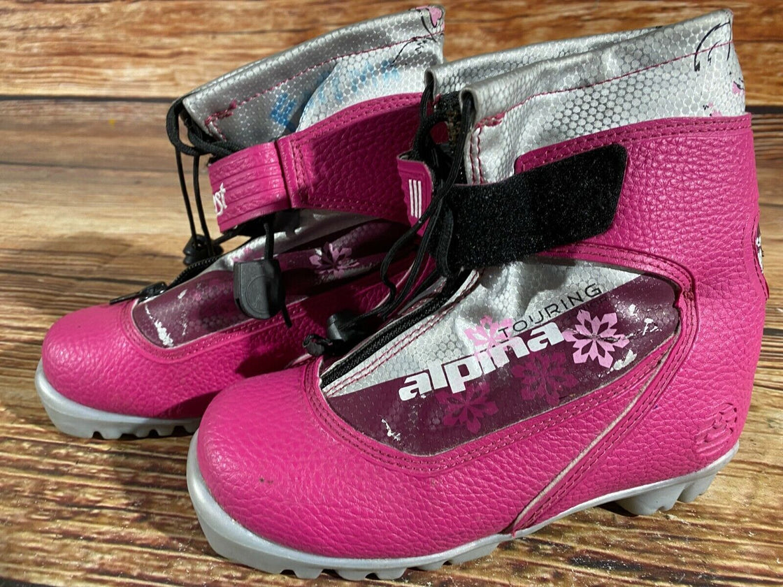 Alpina Frost Kids Nordic Cross Country Ski Boots Size EU32 US1.5 for NNN A-222