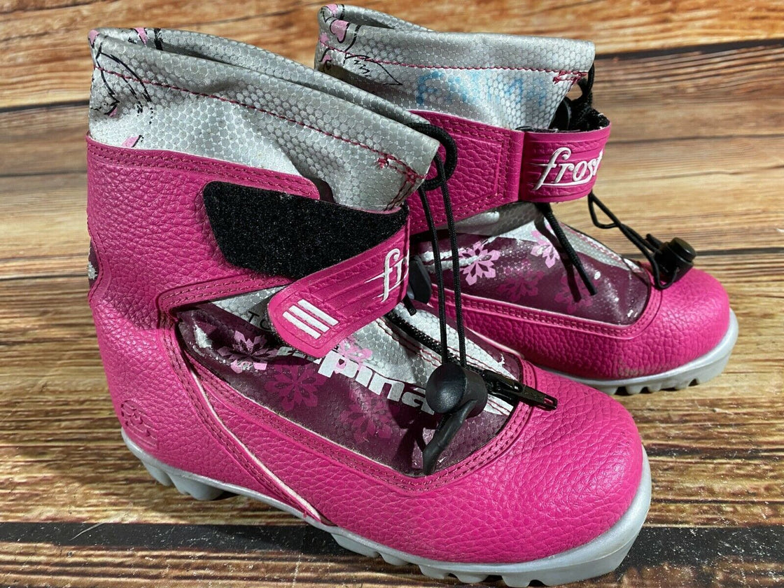 Alpina Frost Kids Nordic Cross Country Ski Boots Size EU32 US1.5 for NNN A-222