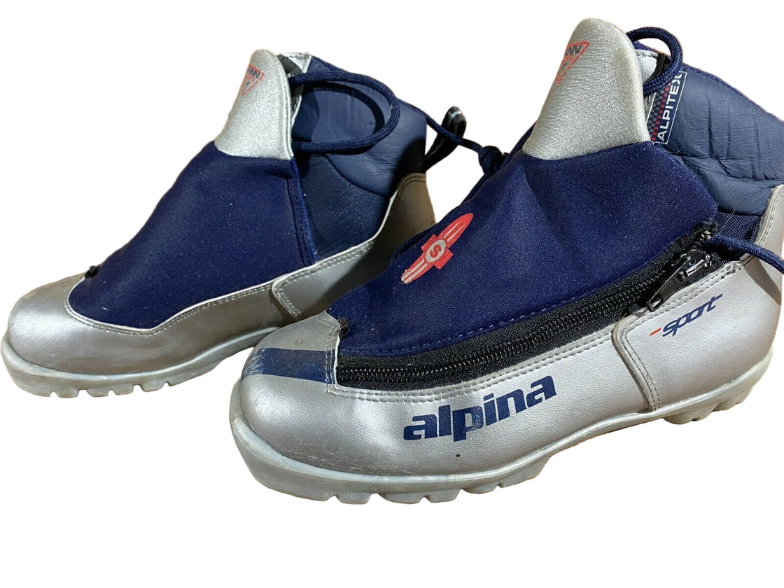 Alpina 311 Kids Nordic Cross Country Ski Boots Size EU35 US3.5 for NNN A-204