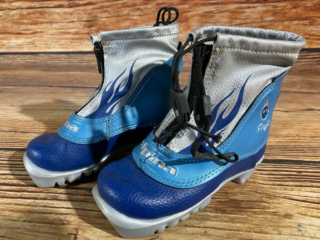 Alpina Frost Kids Nordic Cross Country Ski Boots Size EU25 US8.5 for NNN A-111