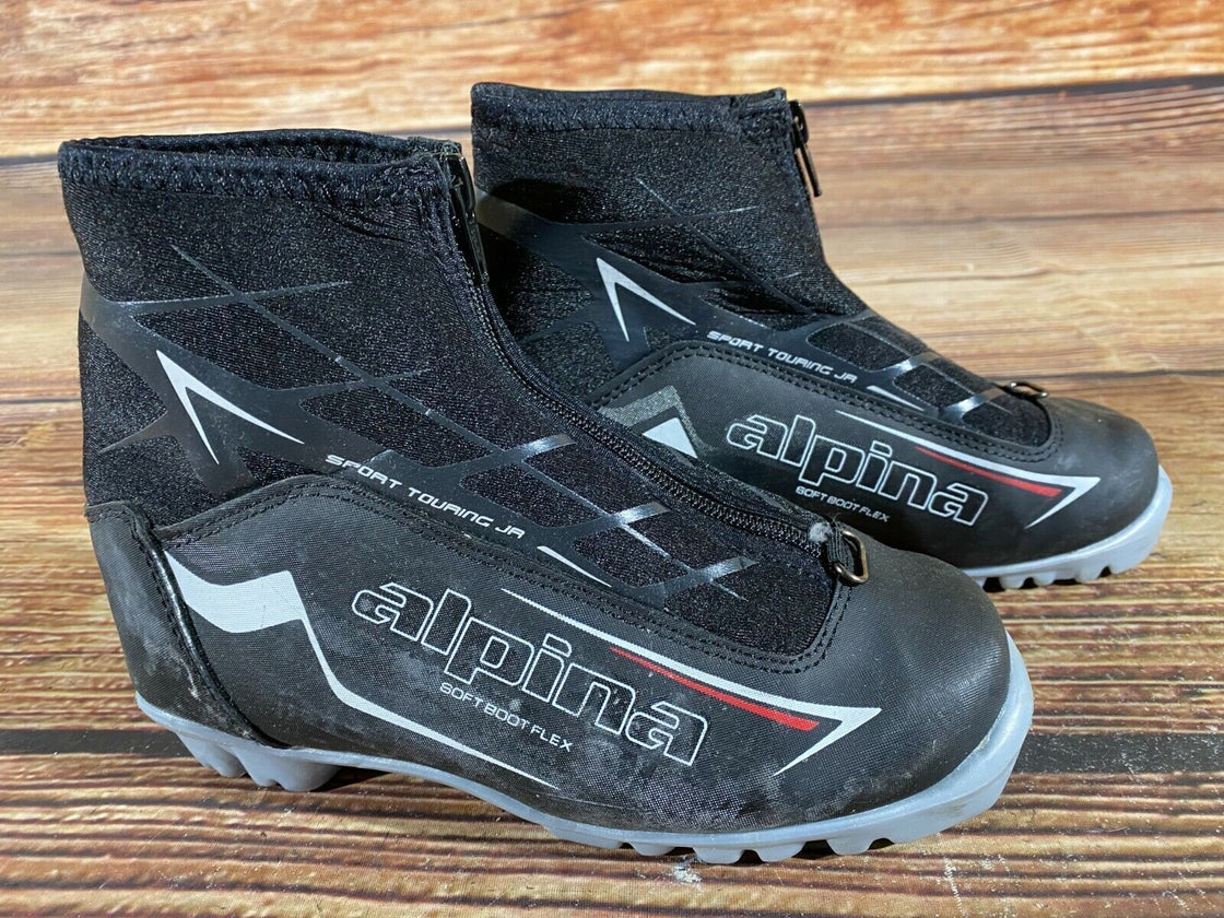 Alpina Touring Kids Nordic Cross Country Ski Boots Size EU34 US3 for NNN A-173