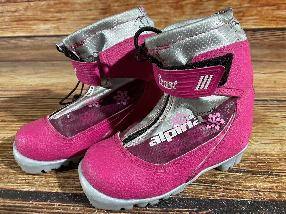 Alpina Frost Kids Nordic Cross Country Ski Boots Size EU29 US11 NNN A-750