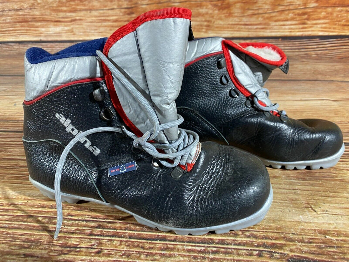 Alpina Nordic Cross Country Ski Boots Kids Size EU37 US5 for NNN A-451