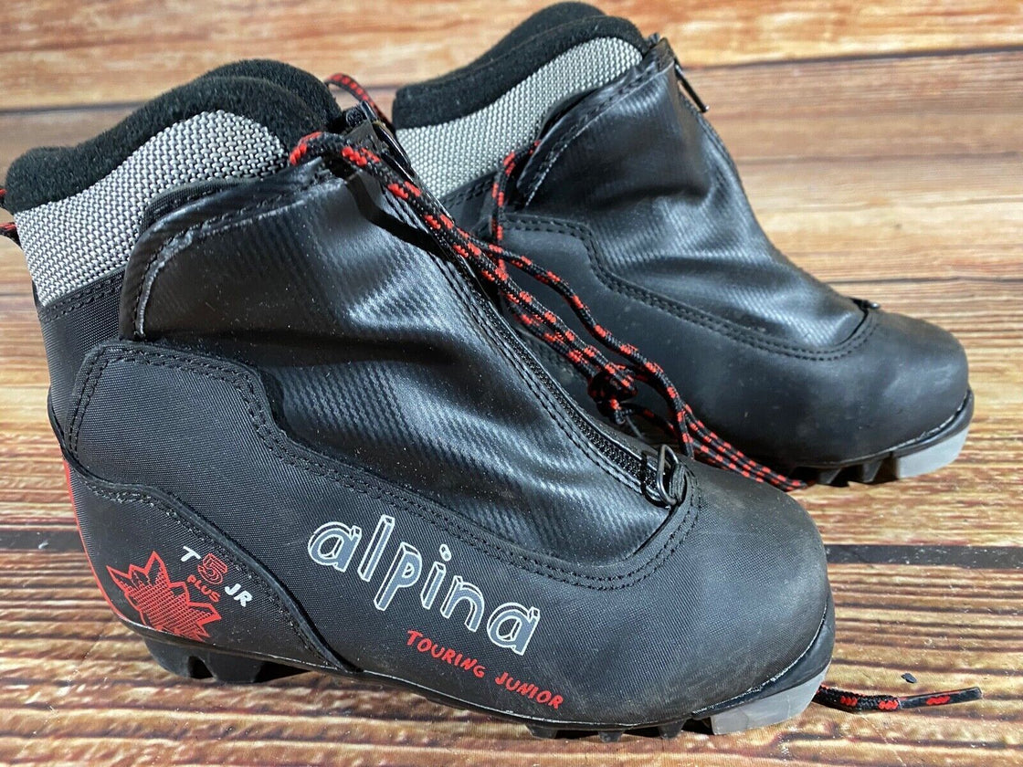 Alpina T5 Plus Kids Nordic Cross Country Ski Boots Size EU31 US12.5 NNN A-681