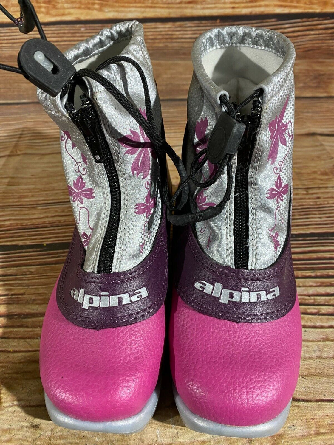 Alpina Frost Kids Nordic Cross Country Ski Boots Size EU31 US12.5 for NNN A-143