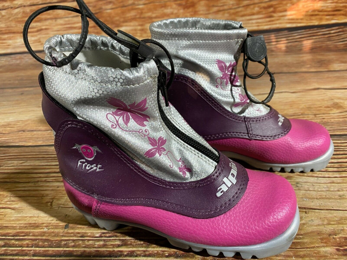 Alpina Frost Kids Nordic Cross Country Ski Boots Size EU31 US12.5 for NNN A-143