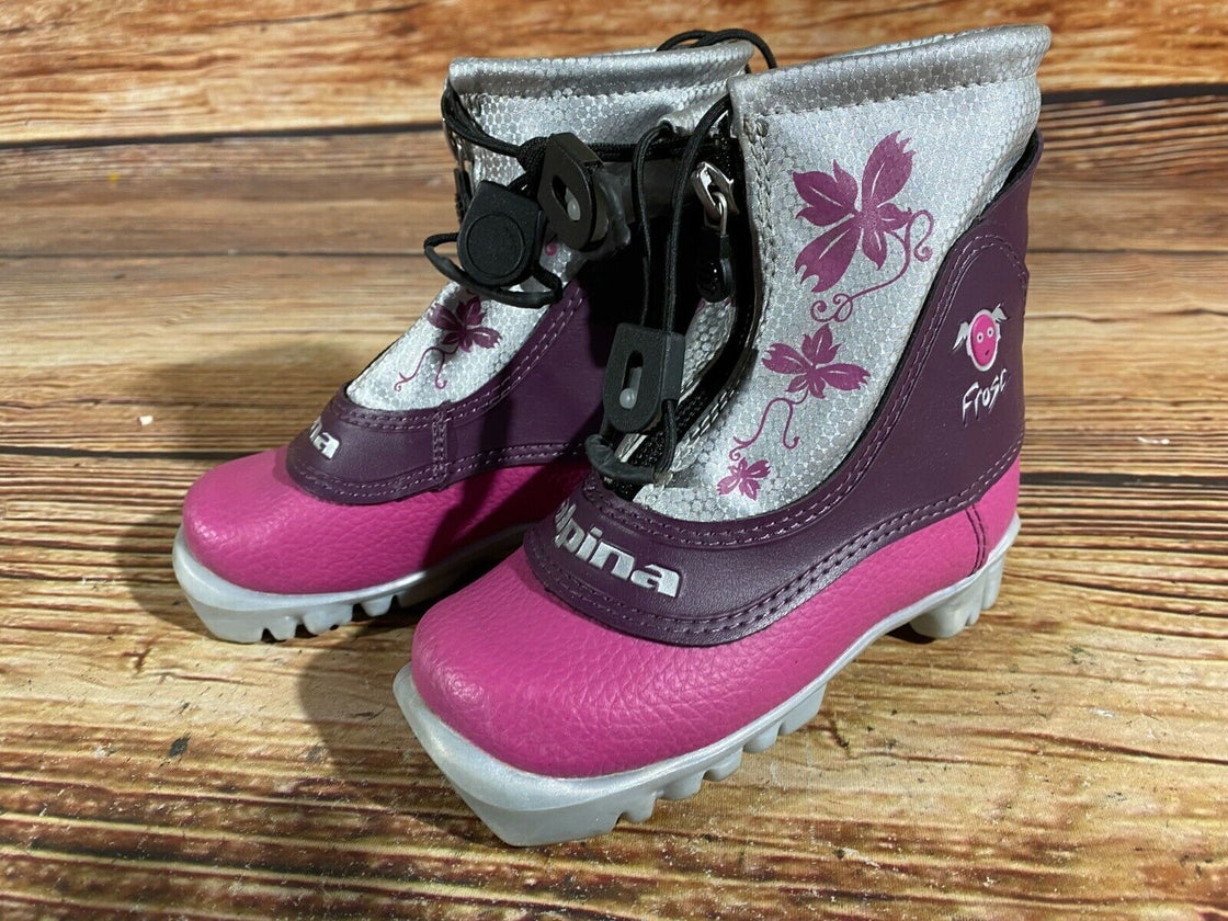 Alpina Frost Kids Nordic Cross Country Ski Boots Size EU25 US8.5 for NNN A-256