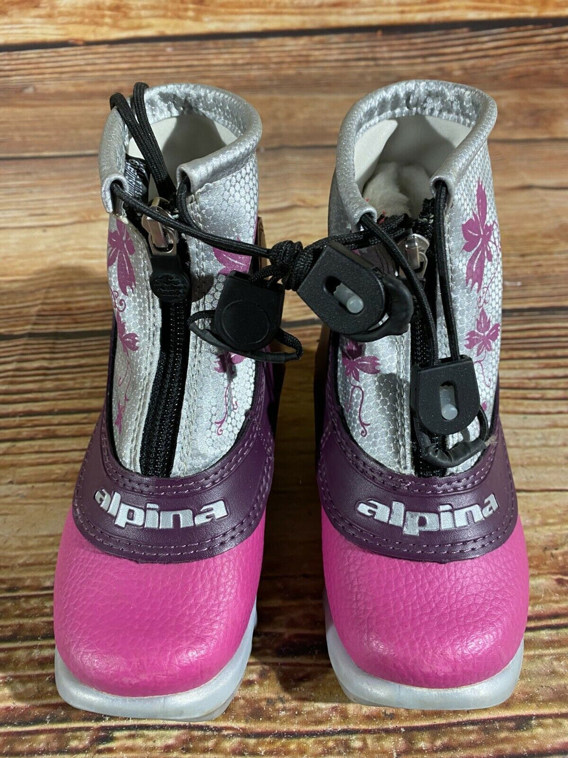 Alpina Frost Kids Nordic Cross Country Ski Boots Size EU25 US8.5 for NNN A-256