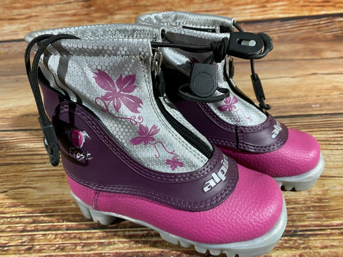 Alpina Frost Kids Nordic Cross Country Ski Boots Size EU25 US8.5 for NNN A-256