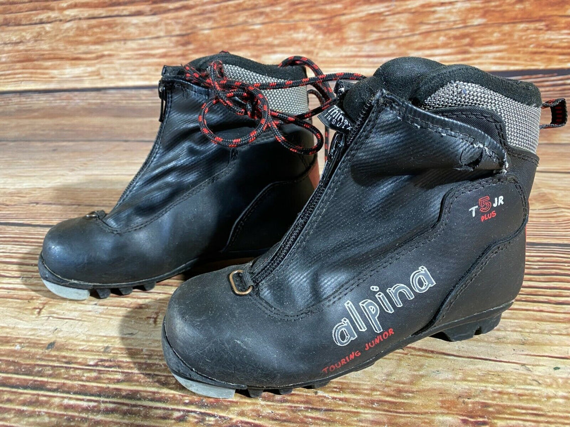 Alpina T5 Kids Nordic Cross Country Ski Boots Size EU29 US11 for NNN A-131