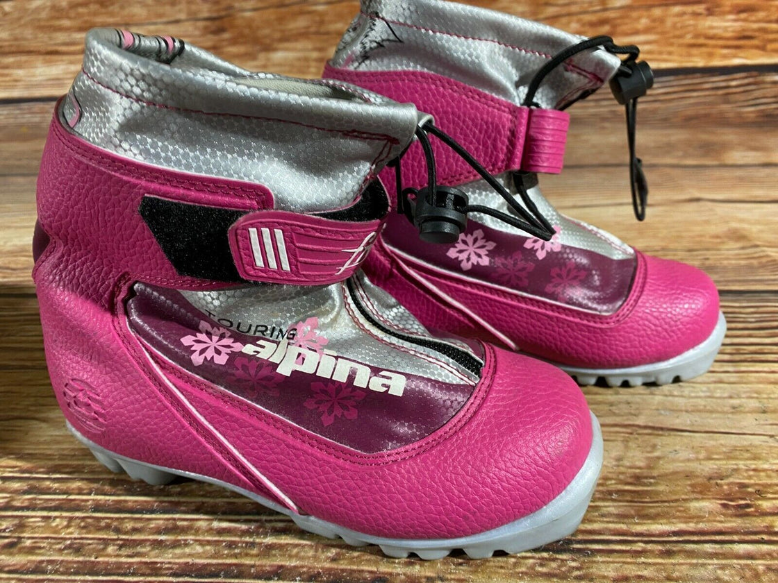 Alpina Frost Kids Nordic Cross Country Ski Boots Size EU33 US2 for NNN A-323