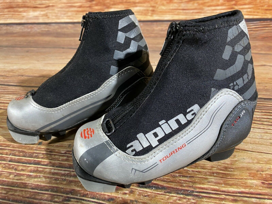 Alpina T10jr Kids Nordic Cross Country Ski Boots Size EU26 US9 for NNN A-185