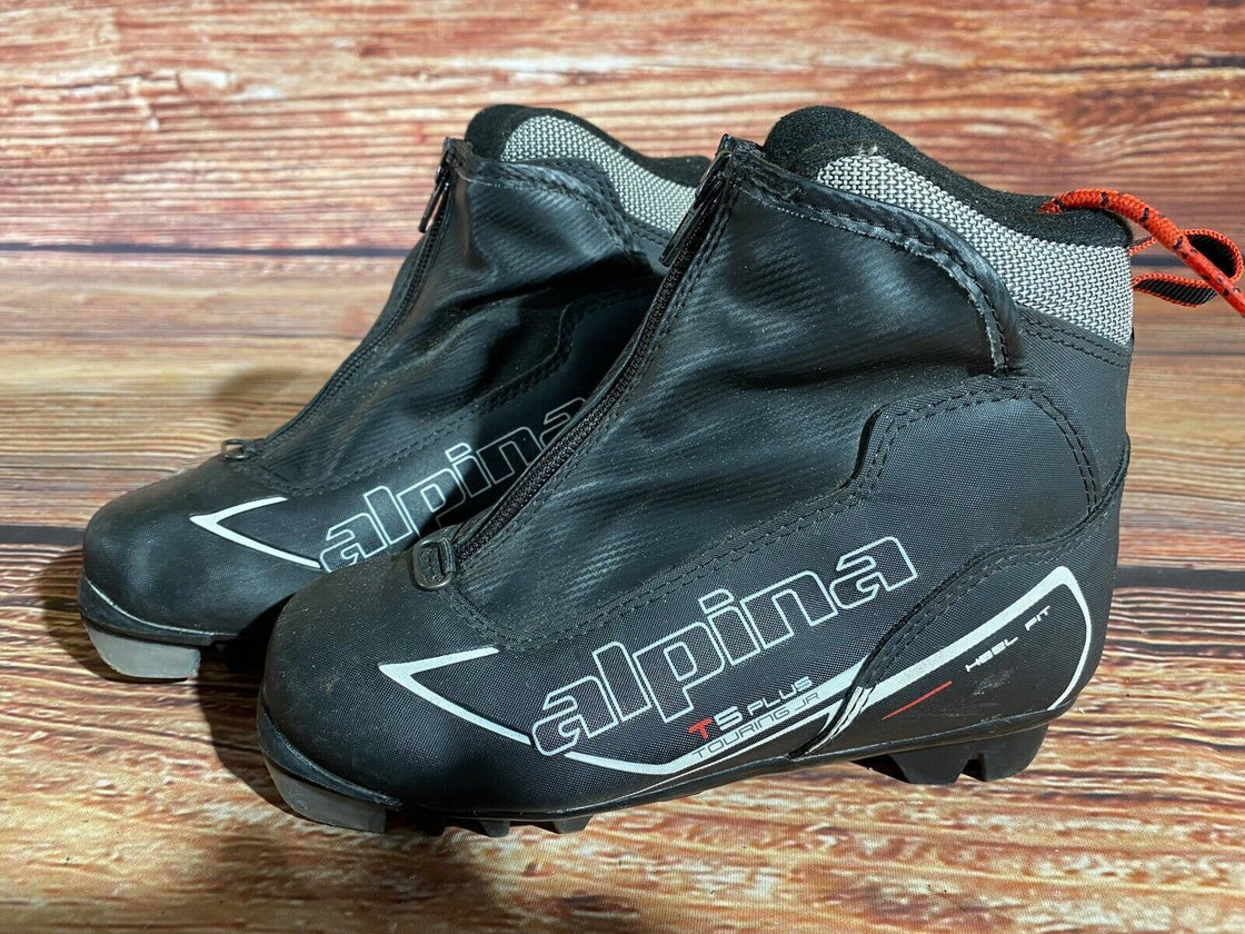Alpina T5plus Nordic Cross Country Ski Boots Kids Size EU32 US1.5 NNN A-1082