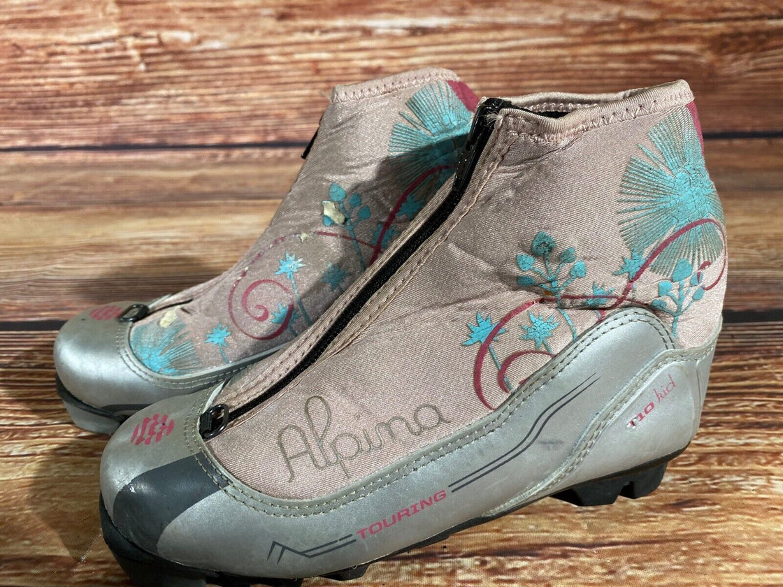 Alpina T10kid Nordic Cross Country Ski Boots Kids Size EU34 US3 NNN A-1098