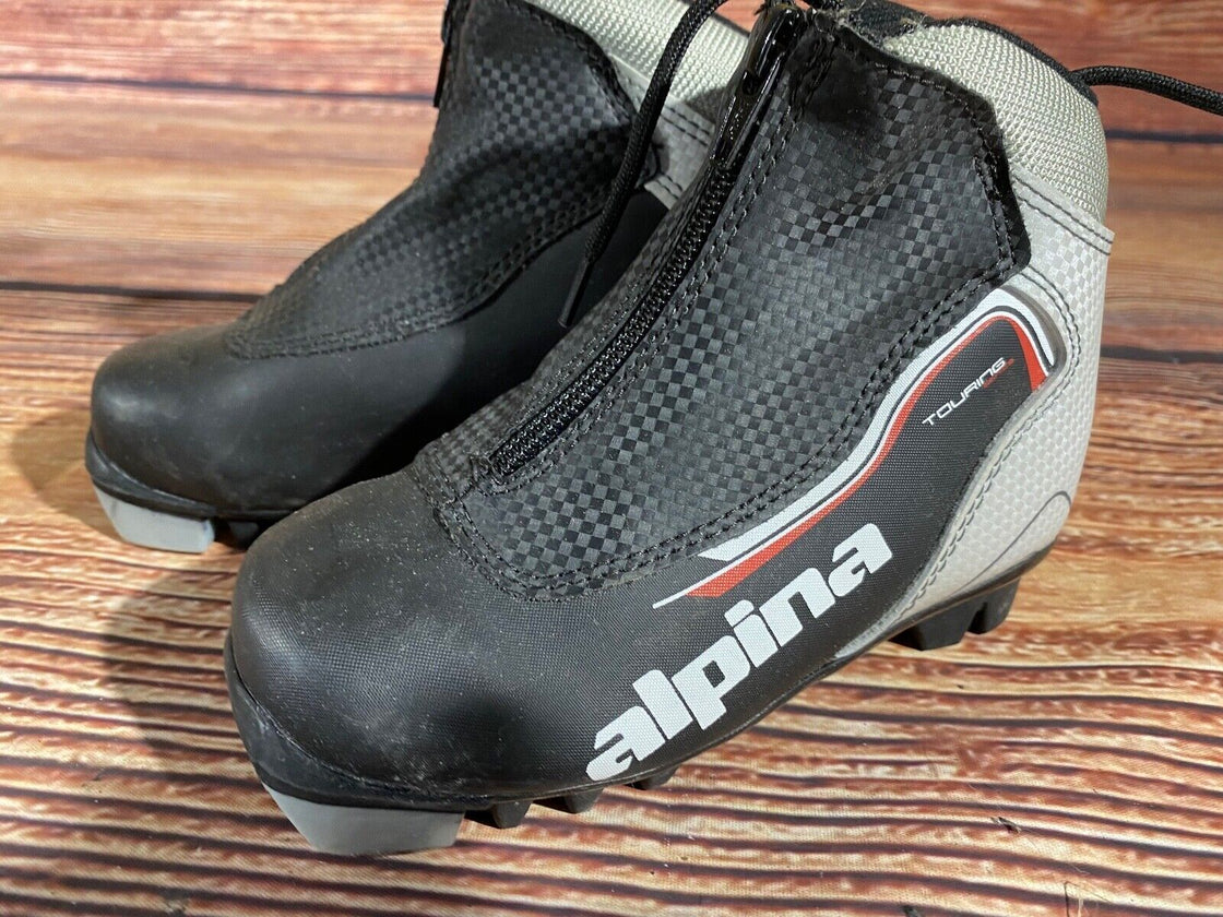 Alpina Touring Nordic Cross Country Ski Boots Kids Size EU29 US11 NNN A-1090