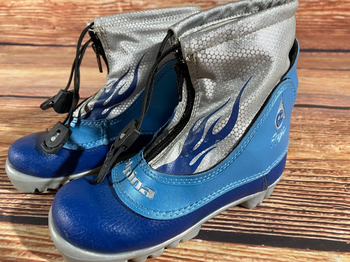Alpina Frost Kids Nordic Cross Country Ski Boots Size EU30 US12 NNN A-1179