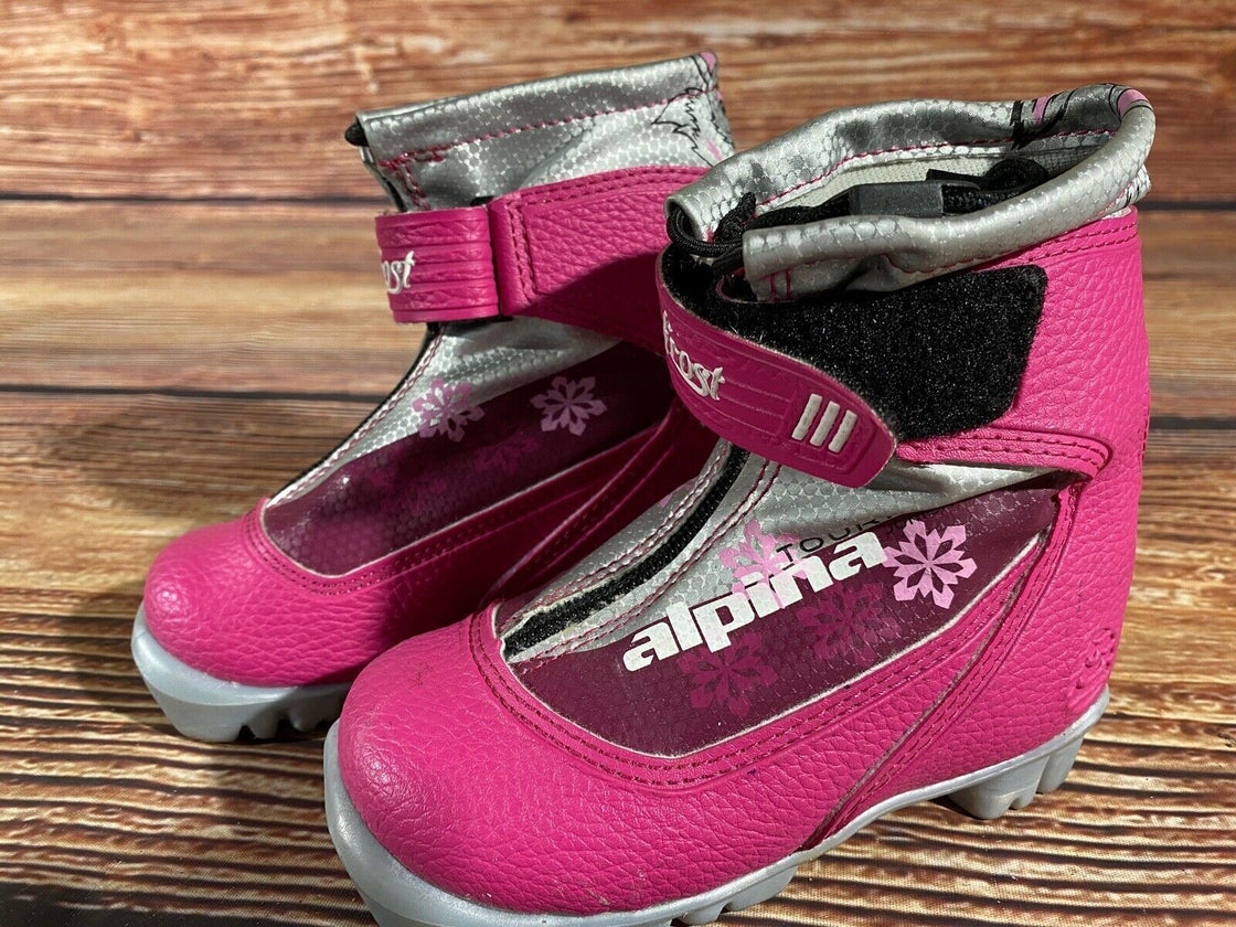 Alpina Frost Nordic Cross Country Ski Boots Kids Size EU26 US9 NNN A-1104